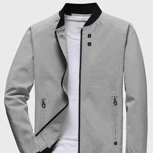 Manfinity Mode Men 1pc Zip Up Bomber Jacket